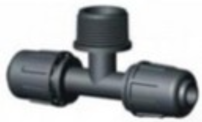Tee con ghiera PN4 x ala ø 16 X 3/4″